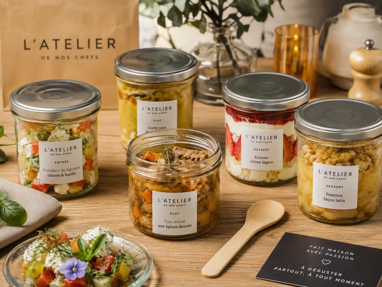Bocaux de plats et desserts L'Atelier des Chefs