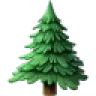 Emoji d'un sapin vert, arbre de Noël.
